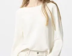 ユニクロ　UNIQLO 3Dコットンクルーネックセーター　Lサイズ