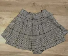 白黒チェック柄キャロットスカート 組曲 入学式卒業式 140 150