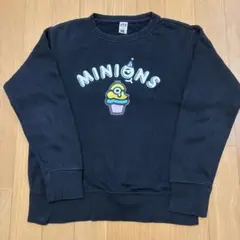 子供服 キッズ UNIQLO ミニオンズ 長袖トレーナー ブラック 140cm