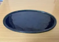 寿悦作 盆栽鉢 楕円 紺色 陶器　30cmx50cm 寿悦作 盆栽鉢 楕円 紺色 陶器 30cmx50cm - メルカリ