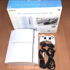 【動作良好 美品】 PS3 CECHL00 ホワイト本体セット 外箱付き