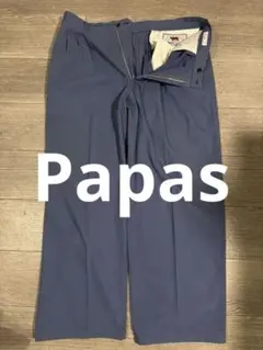 Papas パパス ブルー系 コットンパンツ 春夏 XLサイズ 薄手のサムネイル