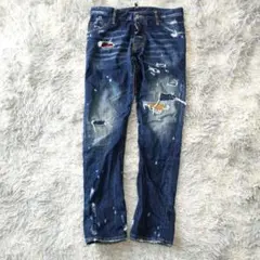 美品 ディースクエアード ダメージデニム 46 スキニーパンツ Y2K