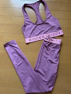 HIDDEN パープル ヨガウェア セットS 新品未使用