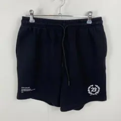 訳有 APPLEBUM ダブルニット ショーツ スウェット ハーフパンツ 黒 Mのサムネイル