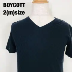 BOYCOTT ボイコット Vネック 半袖 tシャツ カットソー　G2のサムネイル