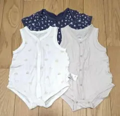 80㎝ ロンパース肌着3枚セット