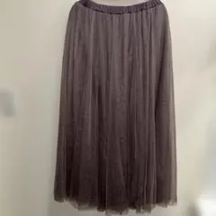 【美品】アベイル SUREVE シュリーブ チュールロングスカート 紫 パープルのサムネイル