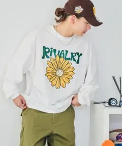 RIVALRY フラワーロゴ スウェット ホワイト