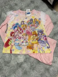 ☆新品☆薄手 長袖長ズボン　プリキュアオールスターズ光るパジャマ130cmのサムネイル