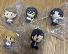一番くじ　進撃の巨人　H賞ちょこのっこフィギュア全5種　セミコンプリート