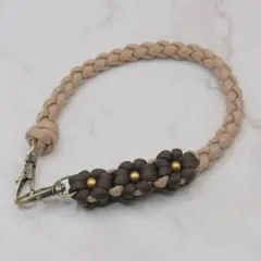 ハンドメイド ハンドストラップ スマホ チャーム パラコード 花x3 HS151