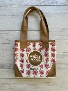 新品未使用Whole Foods Marketハワイトートバッグミニプルメリア