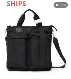 極美品♪SHIPS ヘルメットバック ブラック×ゴールド 2way シップス