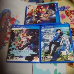 ジャンク。PS Vita ソフト 3本セット まとめ売り SAO Fate