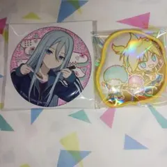 プロセカのはぴこれの宵崎奏缶バッジと鏡音レンのふわふわバッジセット