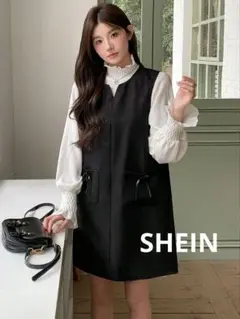 SHEIN ブラック ノースリーブ ワンピース　　チュニック