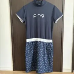 PING ゴルフモックネックワンピース ネイビー Lサイズのサムネイル
