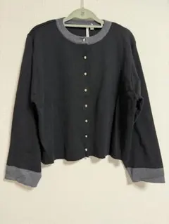 【新品】しまむらHK WORKS LONDON 黒 長袖カーディガンL