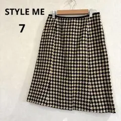 【スタイルミー】スカート　総柄　毛100% サイズ7