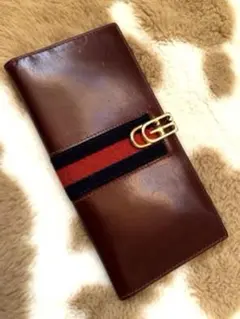 オールドグッチ　ビット　2つ折り財布　ヴィンテージ　男女　レトロ　シェリーライン