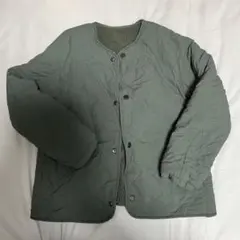 ユニクロ キルティング ボアフリース リバーシブルジャケット カーキ140