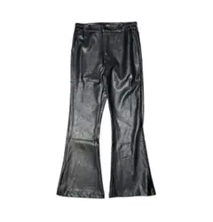 ALUDE フレアパンツ　レザー