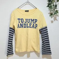 【ANIMAL KID】 イエロー　ボーダーTシャツ　130cm