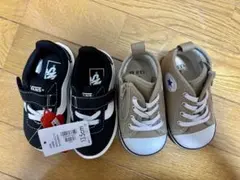 VANS 黒スニーカー & コンバース ベージュスニーカー