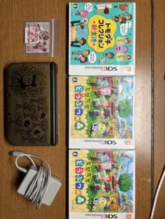 さ*ら様 ニンテンドー3DS LL ポケモン 金色デザイン 本体+ソフト3本＋充