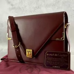 美品★ギャランティカード類付属 Cartier マストライン ショルダーバッグ