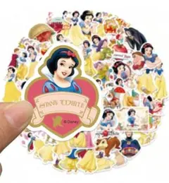 ディズニー　プリンセス　白雪姫　ステッカー　シール　50枚