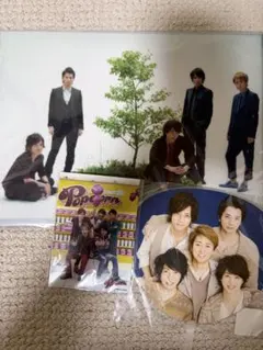 【嵐 グッズ 3点セット】クリアファイル/ミニうちわ/フォトセット