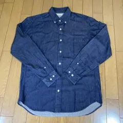 GU ジーユー　デニムシャツ　メンズ　M 濃紺　長袖