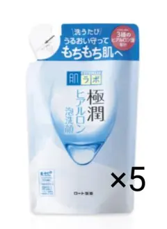 肌ラボ 極潤 ヒアルロン泡洗顔 つめかえ用 5個セットのサムネイル