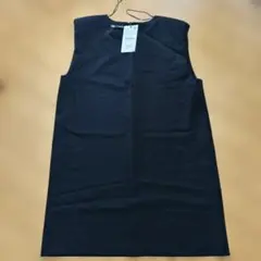 新品　タグ付きZARA 黒 ノースリーブワンピース Lサイズ
