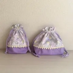 お弁当袋&コップ袋２点セット ハンドメイド ユニコーン うさぎ