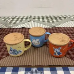 ムーミン　木製コースター付マグ　３個セット❣️ ミルキーカラーの色合いが可愛い❣️