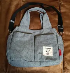 タイムセール　PEANUTS　スヌーピー　 バック　ショルダーバッグ グレー