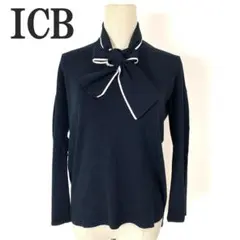 アイシービー 長袖カットソー ネイビー レーヨン ポリエステル S C5194