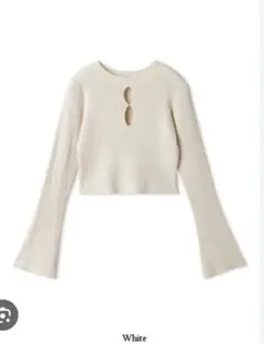 lily brown ホールデザインリブニットトップス