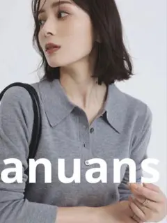 【anuans】ニットポロシャツのサムネイル