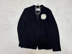 S〜Mサイズ　ステュディオス　ノーカラージャケット　黒　日本製のサムネイル