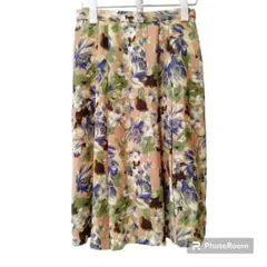 DELICE 【L】フレアスカート 総柄 花柄 美品 レディース USED 古着のサムネイル