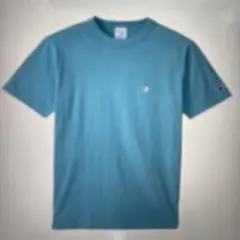 ❤︎【チャンピオン】Ｔシャツ半袖綿100%  定番ワンポイントロゴ刺繍ブルー系