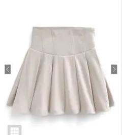 GRL インパン裏地付きコルセット風プリーツミニスカート[gm813]