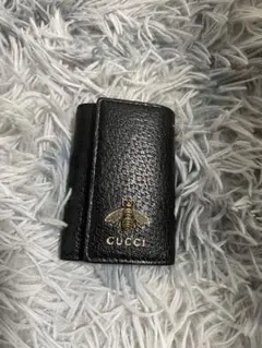 GUCCI アニマリエ ビー レザー キーケース ブラック