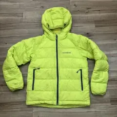 montbell 蛍光イエロー フード付きダウンジャケット150 ゴアテックス