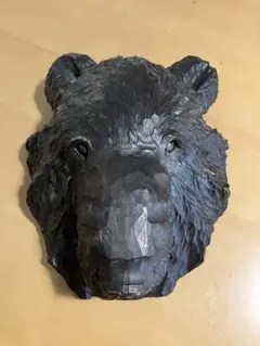 木彫り熊壁掛けオブジェ 上山作横約２３センチ、縦約２４センチ、高さ約１０センチ 2025年最新】熊 木彫 壁掛けの人気アイテム - メルカリ