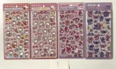 サンリオ　ディズニー　ボンボンドロップシール4枚セット①